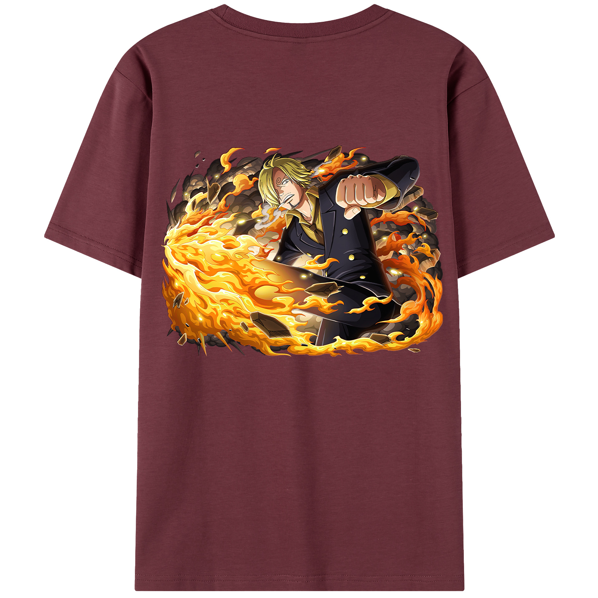 ワンピース サンジ ONE PIECE Sanji 綿100％半袖Tシャツ（背面プリント）